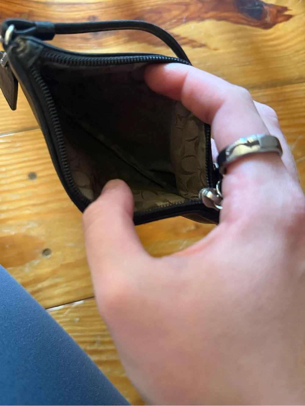 Black Coach Wristlet